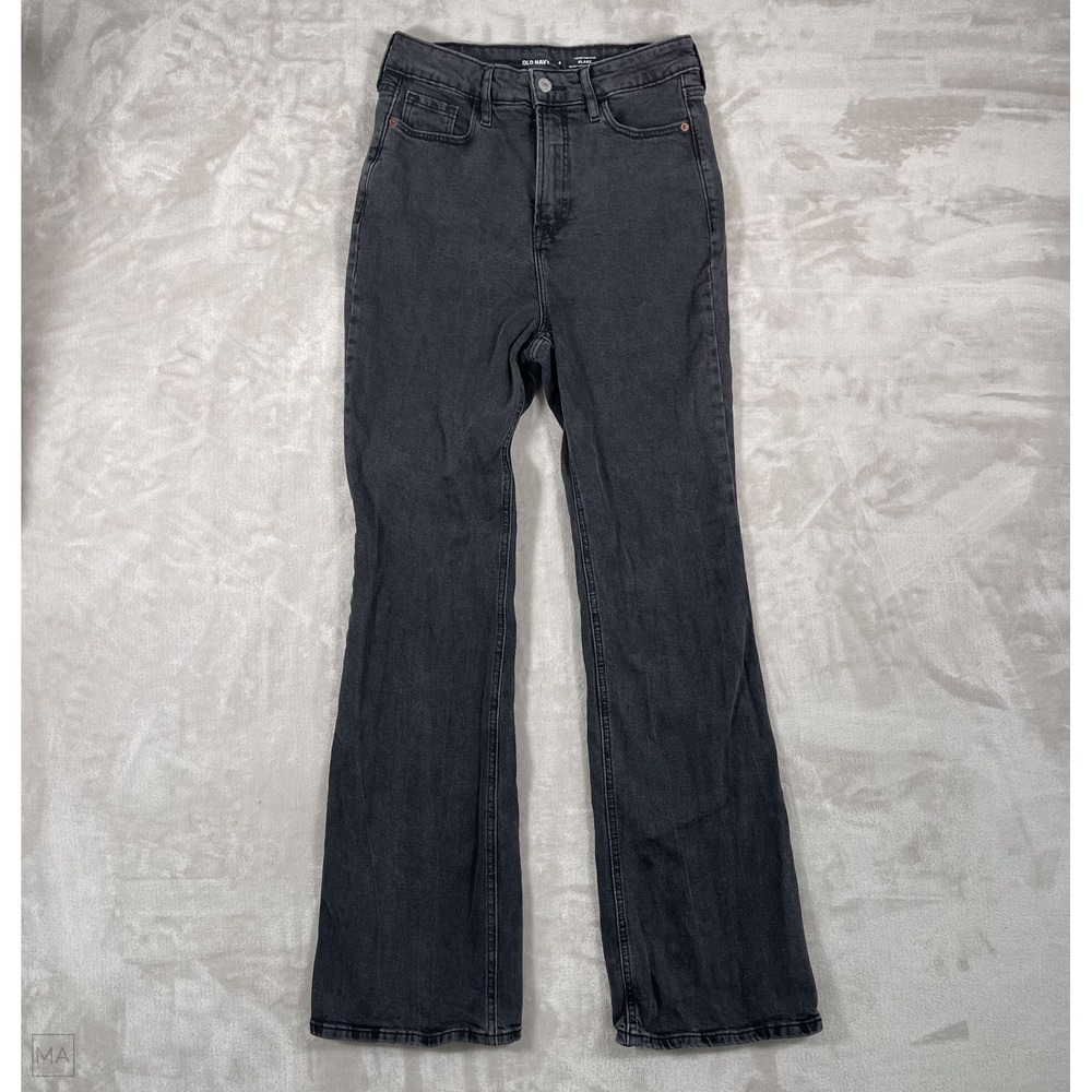 Old Navy	Women's Jeans Higher High Rise Flare Denim Casual 4 Gray